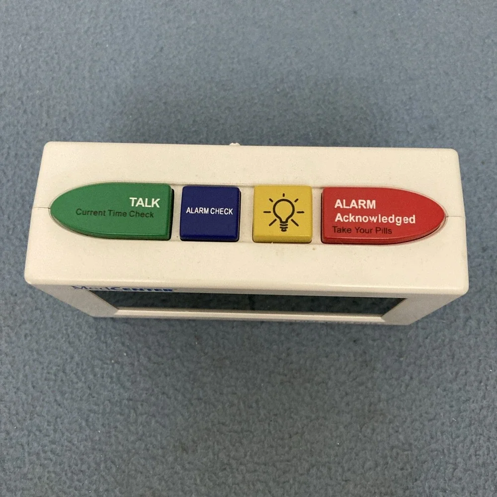 The MedCenter System Multicolor Alarm/Reminder Clock w/4 Alarms - Tested/Works